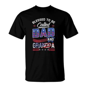 Blessed To Be Called Dad And Grandpa T-Shirt | Mazezy