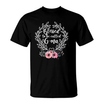 Blessed To Be Called G-Ma Flowers Mother's Day Gift T-Shirt | Mazezy