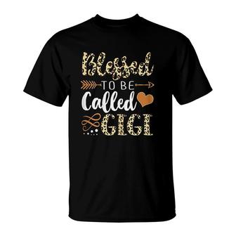 Blessed To Be Called Gigi Leopard Print T-Shirt | Mazezy