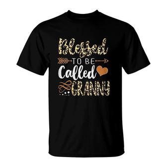 Blessed To Be Called Granny Leopard Print T-Shirt - Thegiftio UK