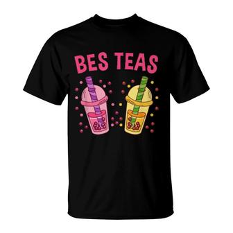 Boba Bes Teas Besties Cute Bubble Tea Best Friends T-Shirt | Mazezy