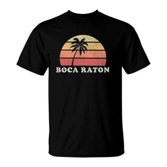 Boca Raton Fl Vintage 70S Retro Throwback Design T-Shirt | Mazezy