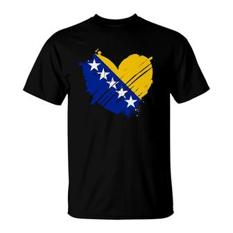 Bosnia And Herzegovina Flag I Love Bosnian Dna Gift Bosnians T-Shirt | Mazezy