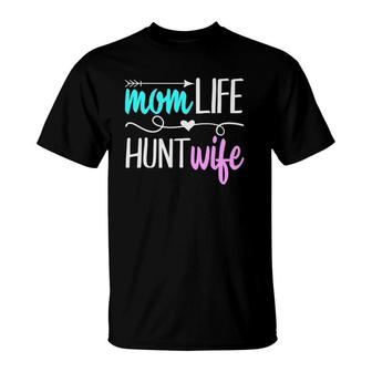 Bow Hunter Mom Life Hunters Wife Gift Funny Duck Deer Hunting T-Shirt | Mazezy