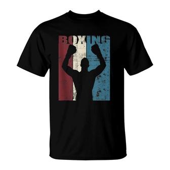 Boxing Gift Vintage Boxing Player Distressed T-Shirt | Mazezy
