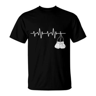 Boxing Heartbeat Boxing Boxer Kickboxing Fan T-Shirt | Mazezy