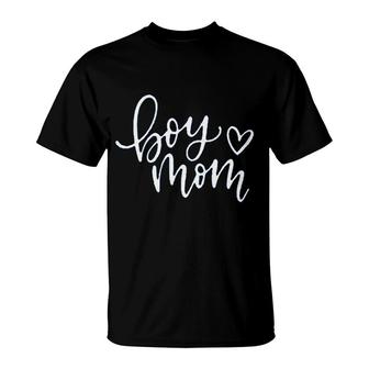 Boy Mom Heart T-Shirt | Mazezy