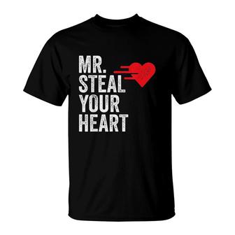 Boys Valentine Mr Steal Your Heart For Boys Toddlers T-Shirt - Thegiftio