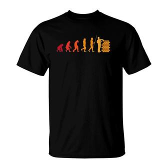 Bricklayer Evolution Funny Wall Builder Gift T-Shirt | Mazezy