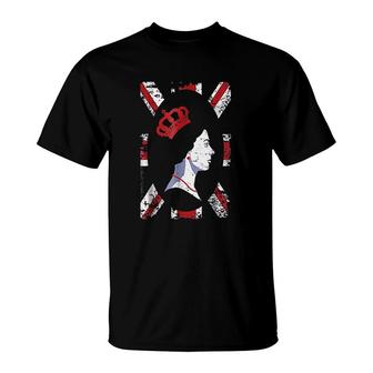British Flag With The Queen T-Shirt | Mazezy CA