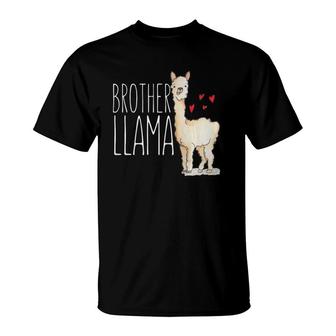 Brother Llama Matching Family Tribe Kids Son Boys T-Shirt | Mazezy