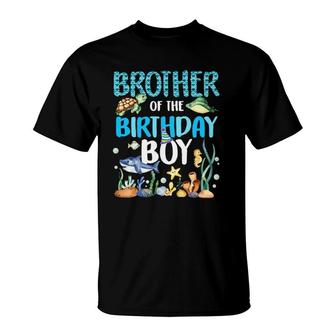 Brother Of The Birthday Boy Sea Fish Ocean Animals Aquarium T-Shirt | Mazezy