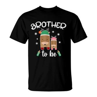 Brother To Be Deer Baby Shower Girl Winter Themed T-Shirt | Mazezy