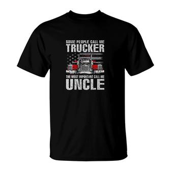 Call Me Trucker Uncle T-Shirt | Mazezy