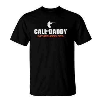Call Of Daddy Fatherhood Ops Army Father's Day T-Shirt | Mazezy UK