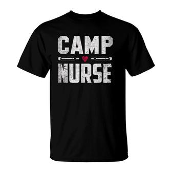 Camp Nurse Rn Nursing Summer Camp Funny Camping Lover Gift T-Shirt | Mazezy