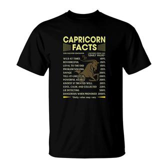 Capricorn Facts Zodiac T-Shirt | Mazezy