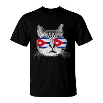 Cat Cuba Cuban Flag Country Pride T-Shirt | Mazezy