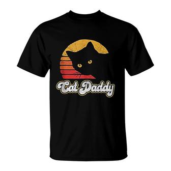 Cat Daddy Funny Vintage Eighties Style Cat Retro Distressed T-Shirt - Thegiftio UK