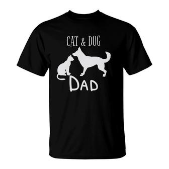 Cat Dog Dad Owner Cute Father Daddy Pet Papa Gift T-Shirt | Mazezy UK