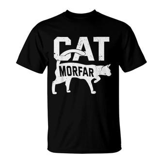 Cat Morfar Kitten Pet Owner Meow Father's Day T-Shirt | Mazezy