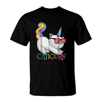 Caticorn Rainbow Unicorn Cat T-Shirt | Mazezy
