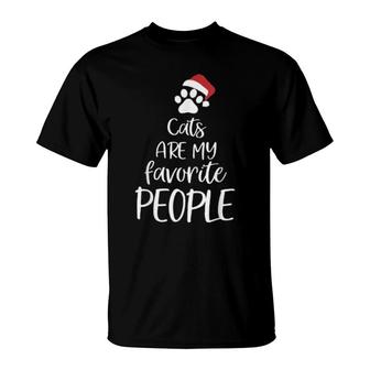 Cats Are My Favorite People Kitty Cat T-Shirt | Mazezy