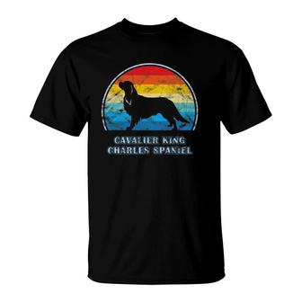 Cavalier King Charles Spaniel Vintage Design Dog T-Shirt | Mazezy
