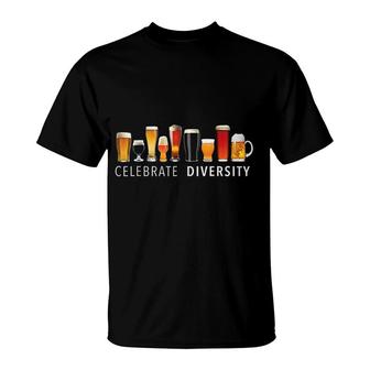 Celebrate Diversity Craft Beer Drinking T-Shirt | Mazezy