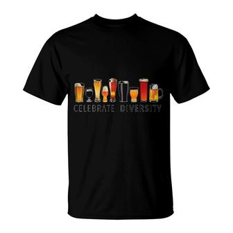 Celebrate Diversity Craft Beer Drinking T-Shirt | Mazezy