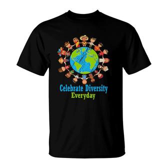 Celebrate Diversity Everyday Teachers & School Student Gift T-Shirt | Mazezy