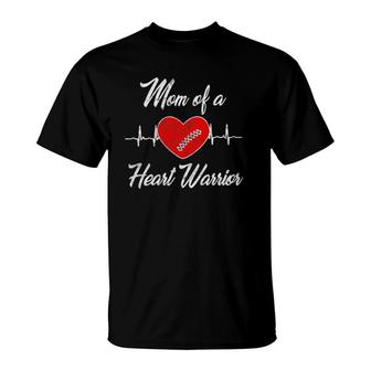 Chd Awareness Pride Mom Of A Heart Warrior T-Shirt | Mazezy