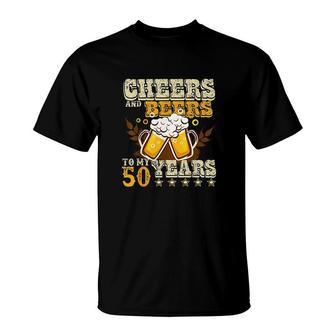 Cheers And Beers To 50 Years T-Shirt | Mazezy