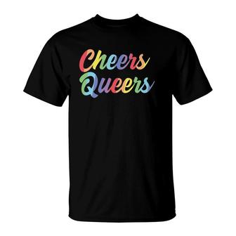 Cheers Queers Lgbt Gay Pride T-Shirt | Mazezy