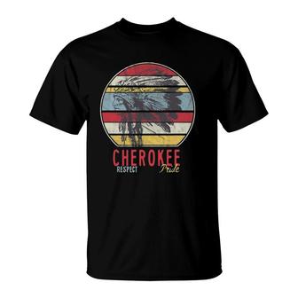 Cherokee Native American Indian Tribe Respect Pride Retro T-Shirt | Mazezy