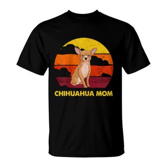 Chihuahua Mama Retro Sunset Chihuahua Mom T-Shirt | Mazezy CA