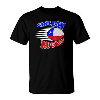 Chilean Flag Rugby Player Chile Sports Men Women Gift T-Shirt | Mazezy