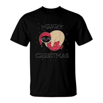 Christmas Sloth Gift T-Shirt | Mazezy