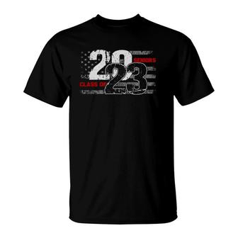 Class Of 2023 Distressed American Flag Seniors T-Shirt | Mazezy AU