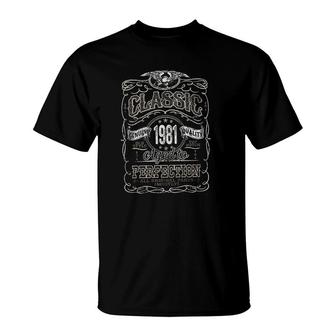 Classic 1981 Aged To Perfection T-Shirt | Mazezy