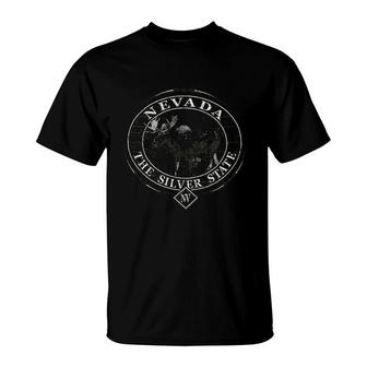 Classic Teaze Nevada Silver State Mountain Moose T-Shirt | Mazezy