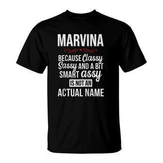 Classy Sassy And A Bit Smart Assy Marvina Personal Name Raglan Baseball Tee T-Shirt | Mazezy