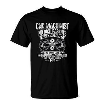 Cnc Operator Hard Work Cnc Machinist T-Shirt | Mazezy