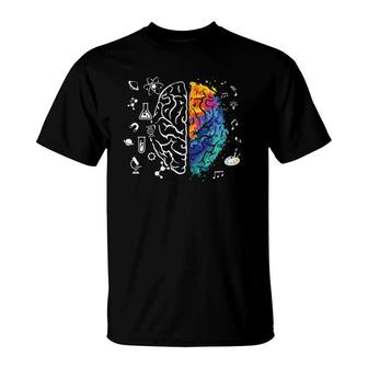 Colorful Brain Science And Art T-Shirt | Mazezy