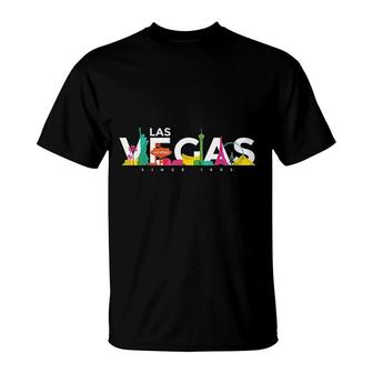 Colorful Las Vegas Nevada Tee Las Vegas Trip T-shirt - Thegiftio UK