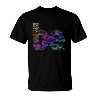 Be Colorful Letters Word Art T-shirt - Thegiftio