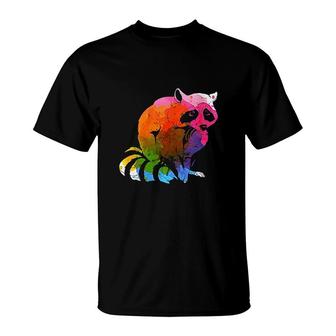 Colorful Raccoon Gifts T-Shirt | Mazezy