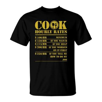 Cook Hourly Rates Funny Cooking Chef Gag Women'ss T-Shirt | Mazezy