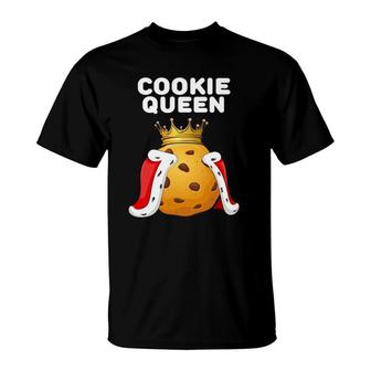 Cookie Queen Womens Cookie Lover Cute Cookie T-Shirt | Mazezy