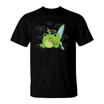 Cottagecore Aesthetic Cute Frog Fairycore Goblincore T-Shirt | Mazezy
